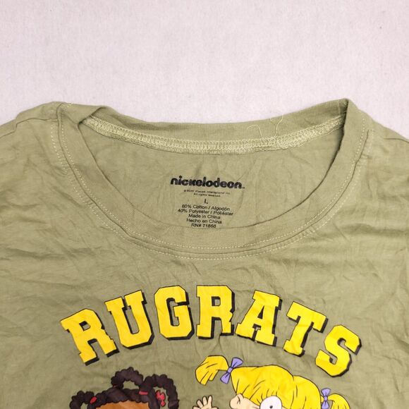 Nickelodeon Rugrats Graphic Short Sleeve T-Shirt Youth Girls Size Large L Green - Picture 1 of 11